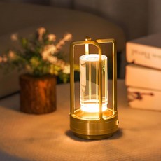 UMLANE 충전식 테이블 램프 무선 3가지 색상 크리스탈 스텝리스 디밍 침실 카페 캠핑 식탁 레스토랑 골드 2팩, Gold, 2 Pack