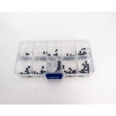 筆記型電腦套裝螺絲 電子維修小螺絲釘 適用於主機板後蓋硬碟 M2 M2.5, 1個, 平頭螺絲(盒)