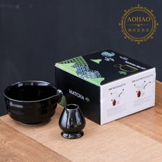 AOHAO Matcha whisk 말차도구 2/4/7 PCS 세트 차선, 블랙2pcs, 5세트