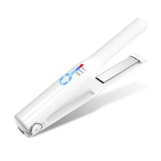 돌아라 충전식 무선고데기 휴대용 판고데기 매직기, 흰색