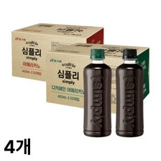 아카페라 심플리 디카페인 아메리카노 커피, 400ml, 160개