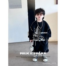 店鋪熱銷兒童奧特曼套裝春秋款2025新品男童衛衣卡通兩件套個性春裝潮 G2NU