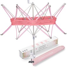 SPEENSUN 원사 스위프트 각도 조절 가능높이 가능한 우산은 느슨한 원사를 깔끔한 골격으로 바꾸고 설치가 간편하며 접을 수 있으며 와인더와 완벽하게 페어링되어 보관 가방 및, Pink (Plastic)