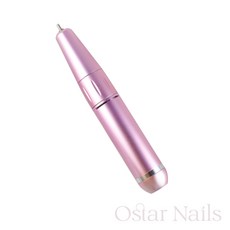 Ostar Nails 心緹 簡易型磨甲筆 電動磨甲機 便攜式美甲打磨機 指甲打磨機 電動磨皮機 電動腳皮機 專業店專用, 1個, 粉色, 粉色