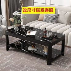 높은 거실 테이블 모던 사각 대리석 사이드테이블 패턴, B. 길이 80 너비 50 높이 60 흑색 대리석 무늬