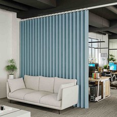 거실용 초대형 디바이더 접이식 보호 정보 있는 커튼 저소음 침실용, 파란, Width 300 High 240cm, 파란