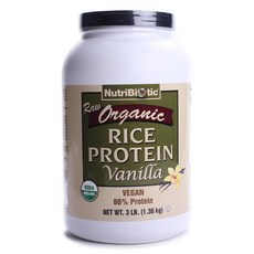 NutriBiotic 大米蛋白素食粉 香草味, 1個, 1.36公斤