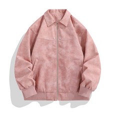 青少年男士加絨翻領皮衣夾克 冬季休閑防風外套