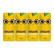 오가닉유기농 지니 125ml 4팩 회사 병원 사무실 탕비실 주전부리 간식, 1개