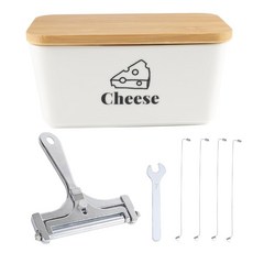 냉장고용 욤자를 치즈 용기 대나무 뚜껑이 있는 슈레드 세라믹 크림 블록 슬라이스 보관함 냉장실용 강판 체다 세이버 주방 정리함