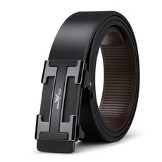 Williampolo英皇保羅 男士真皮腰帶 頭層牛皮自動扣皮帶 商務休閒褲腰帶 H型扣頭西裝皮帶 禮盒送禮【奧特萊斯】