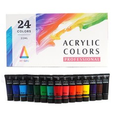 아트구루 아크릴물감 세트 24색, 22ML