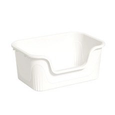 開放式貓砂盆，低矮入口防外濺，多色可選貓咪舒適如廁體驗, 白, 1個