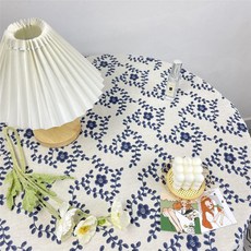 아지랩 모던 빈티지 패턴 식탁보, 1개, 40 x 60cm, 푸른 매화