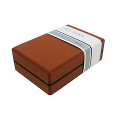 瑜伽磚 初學者 軟木材質 TPE瑜伽磚成人專用艾揚格瑜伽健身輔助磚高密度壓腿抗壓喻咖磚頭, 1個, 咖啡色  EVA/420g