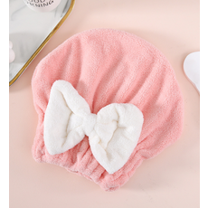 머리빨리말리기 드라이 헤어캡 리본포인트 귀여운 관리 찜질방 한증막 사우나 뷰티, 1개