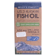 Wily's Finest 野生阿拉斯加魚油 450 毫克軟膠囊, 180入, 1個