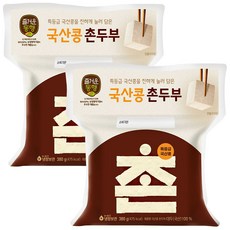 (냉장)[즐거운동행]국산콩촌두부, 2개, 380g
