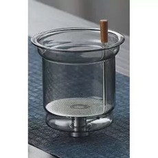 호두 나무 티컵 원버튼티팟 머그, 표준, 1ml, 우아한 컵 내부용기 투명