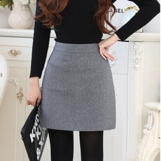 기니디샵 키밍 겨울 여자 모직 A라인 치마 기본 스커트 zin+339eB
