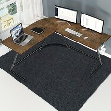 고내구성 미끄럼방지 하드바닥 보호 의자매트, 딥그레이, 1개