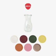 [WECK]쥬스병 763(290ml) 유리병+실리콘 뚜껑, 1개, 무광 실리콘 뚜껑 (베리핑크) 1개