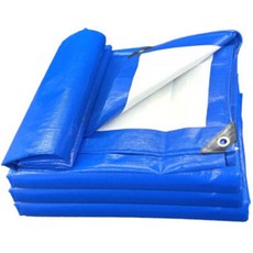 캠핑장 시골장터 공사장 파란색 방수 천막 옥상 야적장 시장, 블루4mX6m, 상세페이지참조, E타포린방수포 블루4mX6m