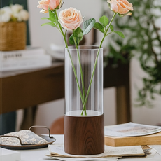 레디박스 럭셔리 거실 테이블 꽃꽂이 플라워 꽃병 원형 화병, 투명