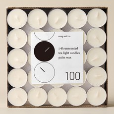 스너그앤코 식물성 팜왁스 티라이트 캔들 100개입, 무향, 1.4kg, 1세트