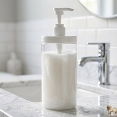 꿀이맘 욕실디스펜서 주방욕실용 공병 용기 홀더 주방세제용기, 1000ml
