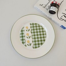 타원형 빈티지접시 카페 디저트플레이트, 1개