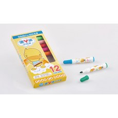 雄獅 NO.49 功夫鴨彩色筆 (紙盒) (12色) 兒童安全無毒彩色筆組, 1個, Multicolor