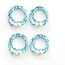 A.모나무어 4피스 마그네틱 커튼 타이백 볼 코드 장식 클립 창문 처리 홀드백 홀더 얇은 두꺼운 드레이프 - 퍼플