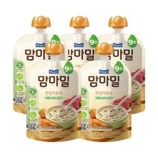 맘마밀 안심이유식 9개월부터, 녹황채소와소고기, 100g, 5개