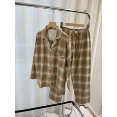 WINTER BEAR 家居服套裝 磨毛親膚長袖格子睡衣