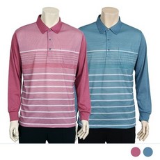 카라넥긴팔티셔츠 여성패션의류 스트라이프