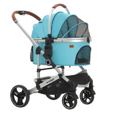 豪華鋁合金寵物推車 X6DD組合- 輕便舒適寵物外出推車, 藍色, 1箱