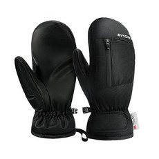 限時下殺O 連指滑雪手套 3M保暖棉 3M保暖 滑雪手套 連指款 可觸控 小叮噹手 防潑水 滑雪 D0304004, 黑色-M, 1個