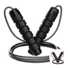 원픽 PVC 와이어 베어링 줄꼬임 방지 줄넘기 유산소운동 홈트레이닝 헬스전문가용, 1개, 블랙