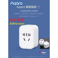 Aqara 智能插座 T1 支援HomeKit 遠端控制 定時開關 電量統計, 1個, Aqara 智能插頭T1+轉接頭