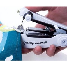 휴대용 미니 재봉틀 초보 손재봉틀 셀프 핸드미싱기 가정용 초간편 손바느질 미싱 빠르고 편한 핸드재봉틀, 1개