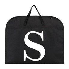 새 옷 검정색 먼지 커버 옷장 보관 정장 재킷 의류 가방 걸이형, 1개입, 1개