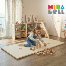 아기유아 놀이방 2단폴더매트 층간소음방지 제로갭 노틈새 매트 일반형 100x200, 연그레이