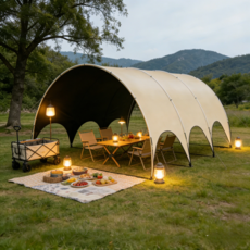 텐트 캠핑텐트 주차장천막 조립식주차장캐노피 4500mm*3000mm*2100mm, 노란색