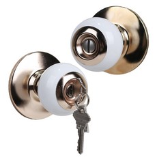 (락이록이) 100% 국산 방문손잡이 원통형 화이트, 1개, 6500 열쇠형