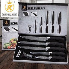 麥飯石防滑柄不沾 花崗岩紋路廚師刀具套裝 切肉切菜, Set Kitchen King, 1個