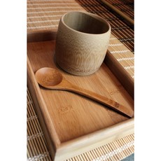 篁城竹簾 竹中湯匙 無漆 簡餐用咖哩湯匙, 1個, 中匙:上漆款15公分