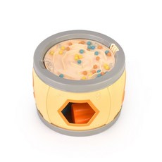 多功能兒童趣味鼓：寶寶手拍鼓、幼兒搖鈴玩具，0-3歲音樂啟蒙益智樂器, 1個, 黃色