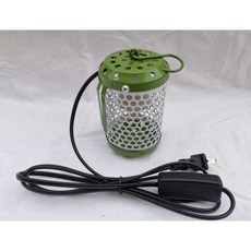 可調溫鸚鵡鳥用保暖燈，防燙陶瓷加熱燈，防咬設計，適用倉鼠、刺蝟、兔子等多種小動物, 1個, 100w燈泡(綠色)燈罩組-可調溫, 綠色