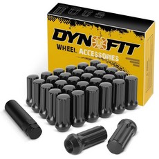 14x1.5 스플라인 러그 너트 쉐보레 실버라도 1500 GMC 시에라 포드 호환 애프터마켓 휠 세트 F150 2015-2024용 24개 블랙 트럭 세트와 1개 소켓 키 포함, 32pcs, Black